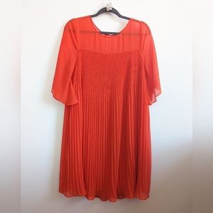 Maeve Anthropologie Edie Pleated Swing Dress